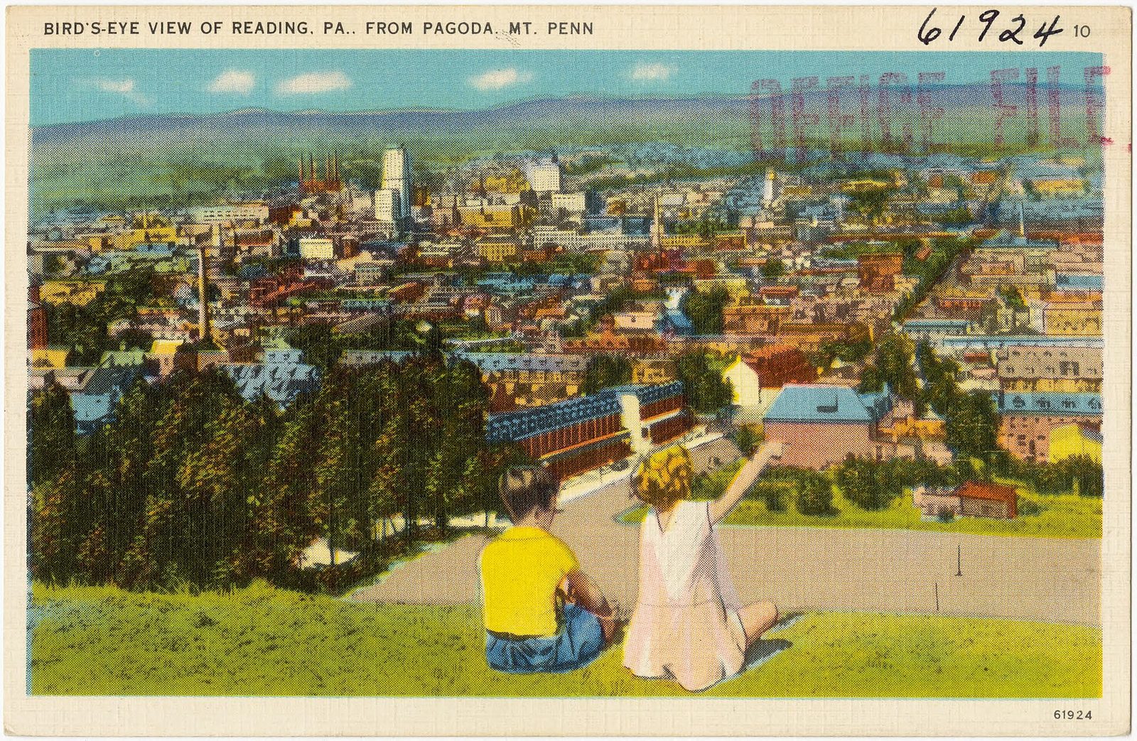 Bird's-eye view of Reading, PA.. From Pagoda. Mt. Penn (61924)